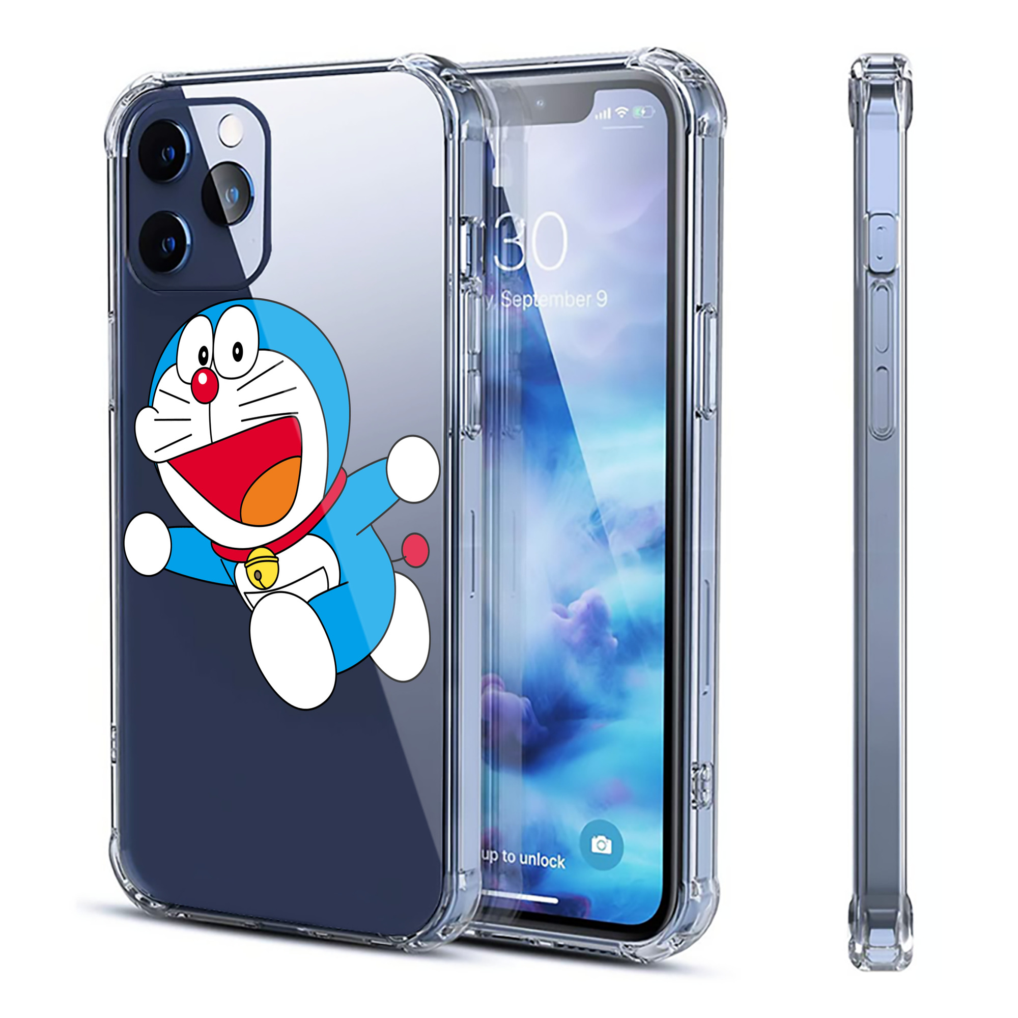 （画像用） ドラえもん Doraemon 【iPhone 12シリーズ対応】透明スマホケース（クリアソフトケース）